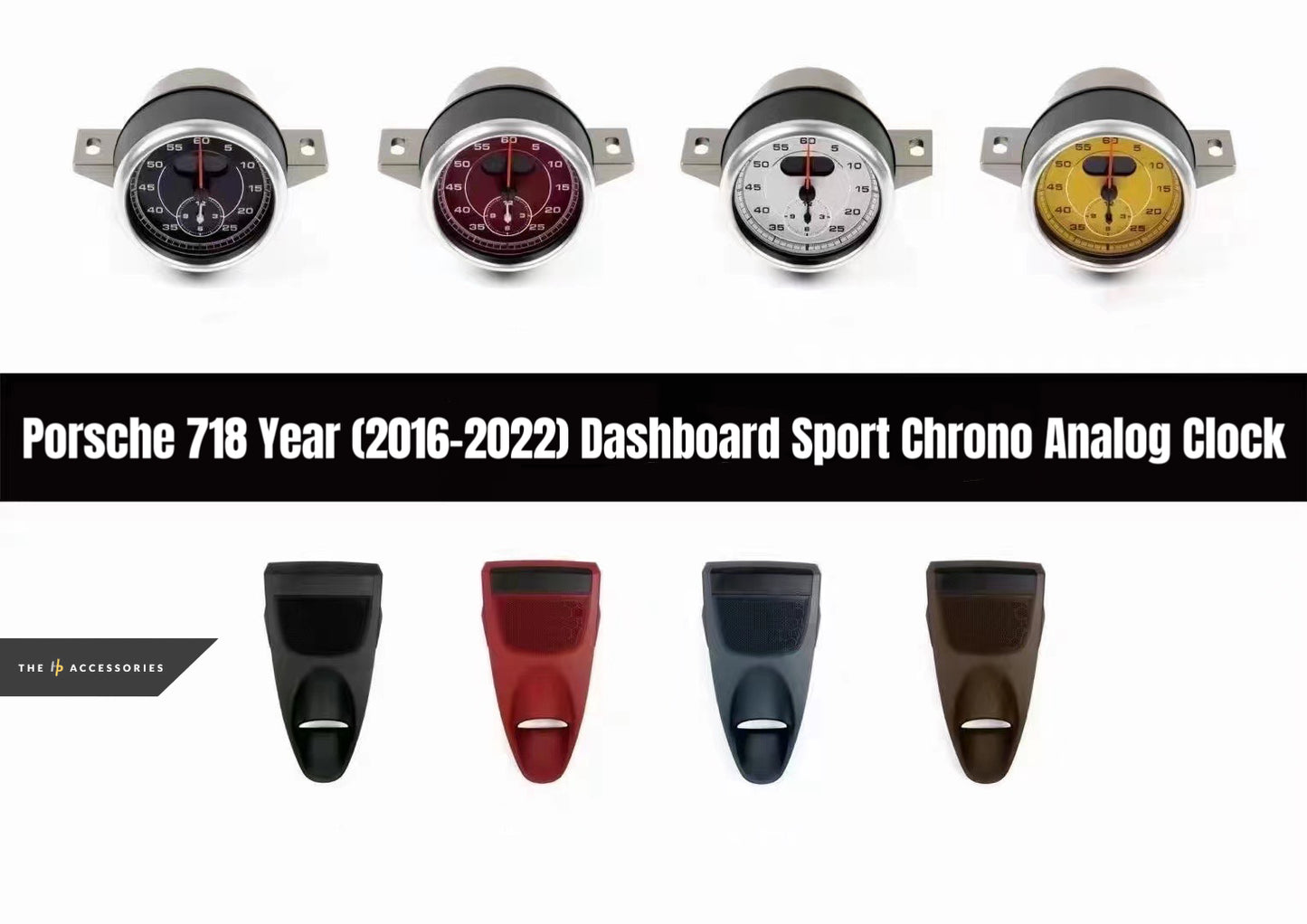 Porsche Dashboard Sport Chrono Analog Clock (OEM)