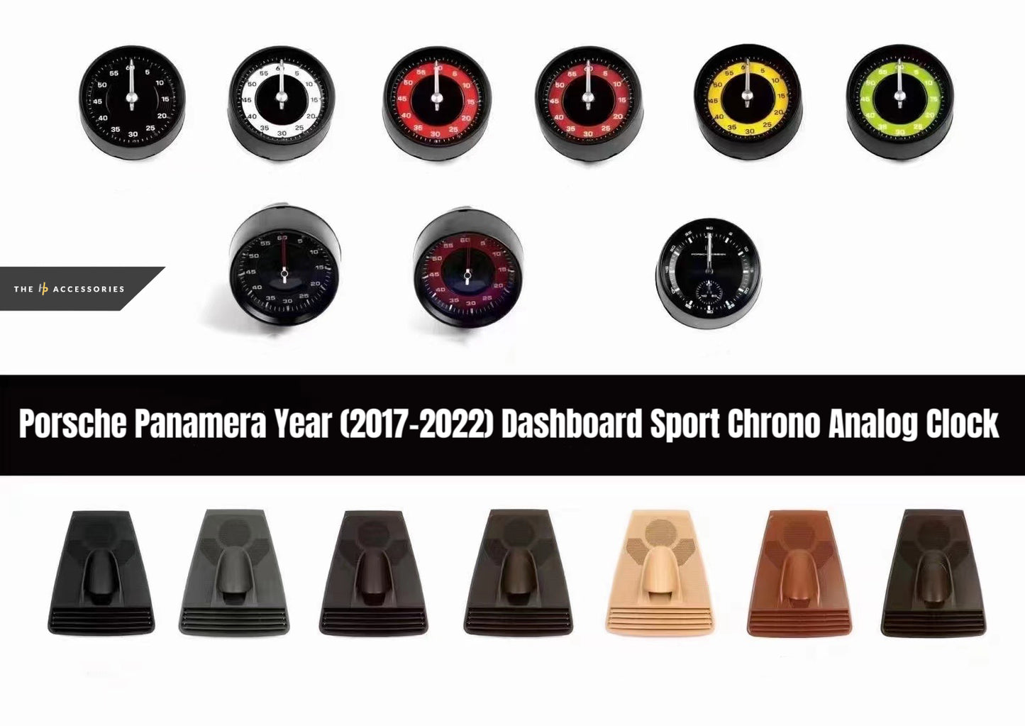 Porsche Dashboard Sport Chrono Analog Clock (OEM)