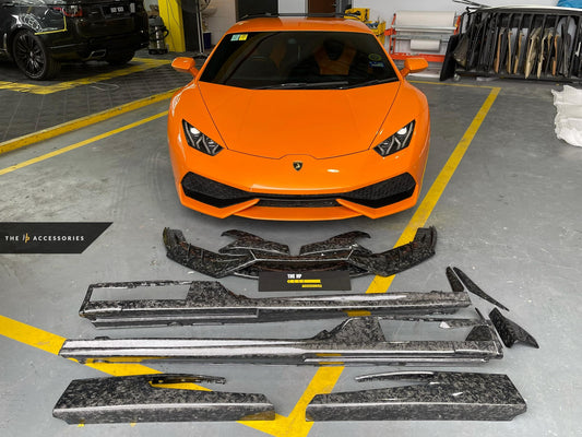 Lamborghini Huracan Installed MANSORY Add On Kit with Forged Carbon Finishing
