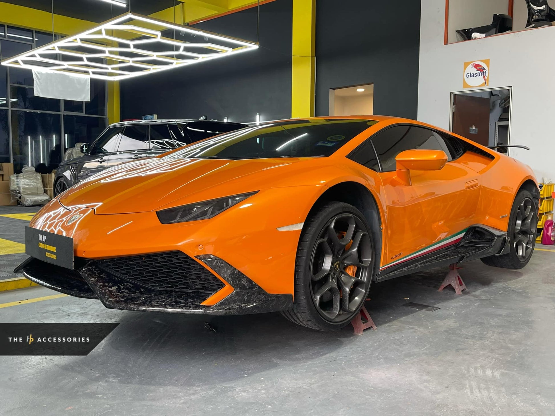 Lamborghini Huracan Installed MANSORY Add On Kit with Forged Carbon Finishing