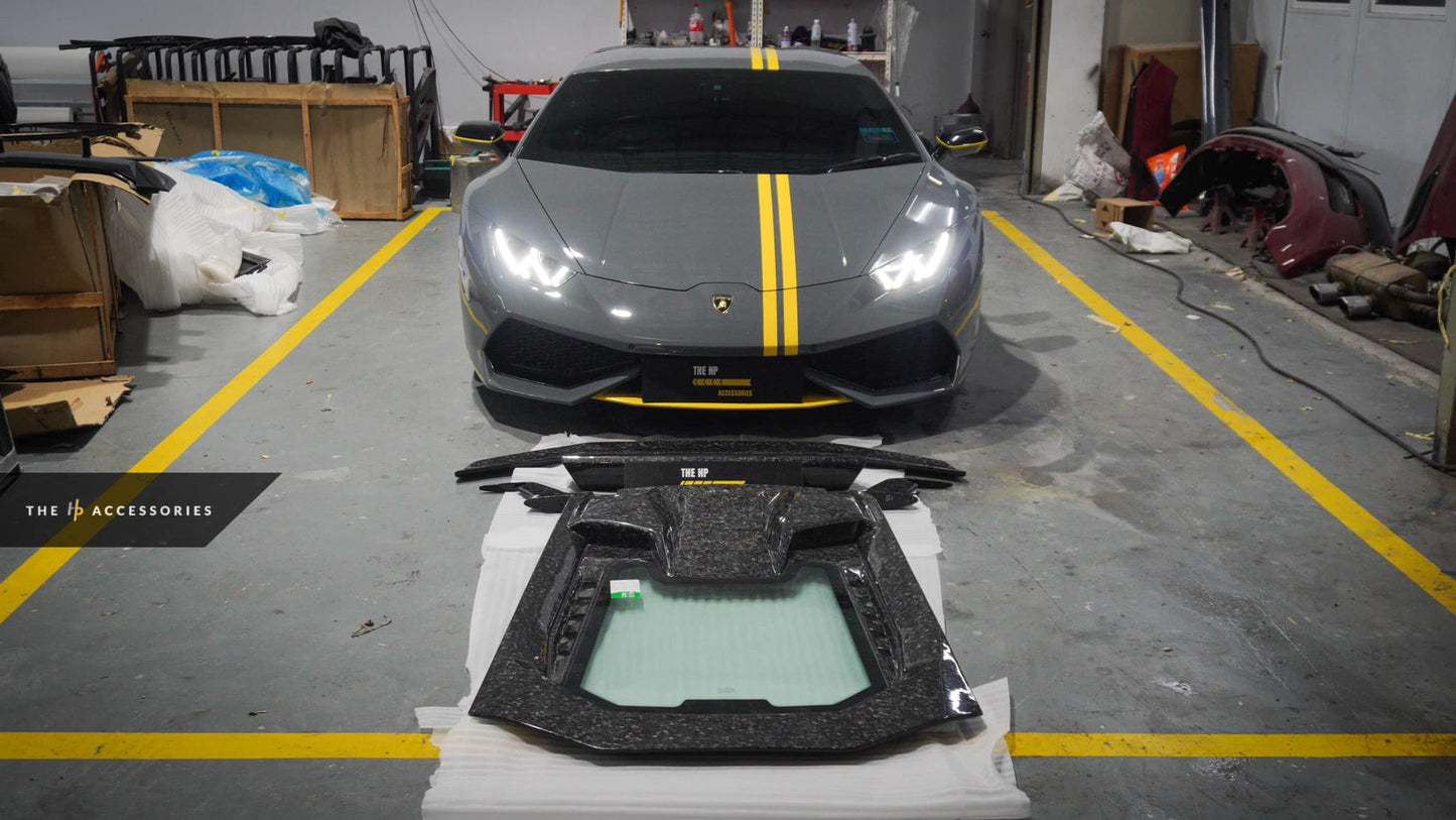Lamborghini Huracan Avio Performante Style Rear Engine Cover & Performante Style Spoiler